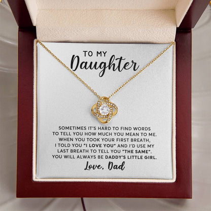 Daughter - Last Breath - Necklace Love Knot Necklace