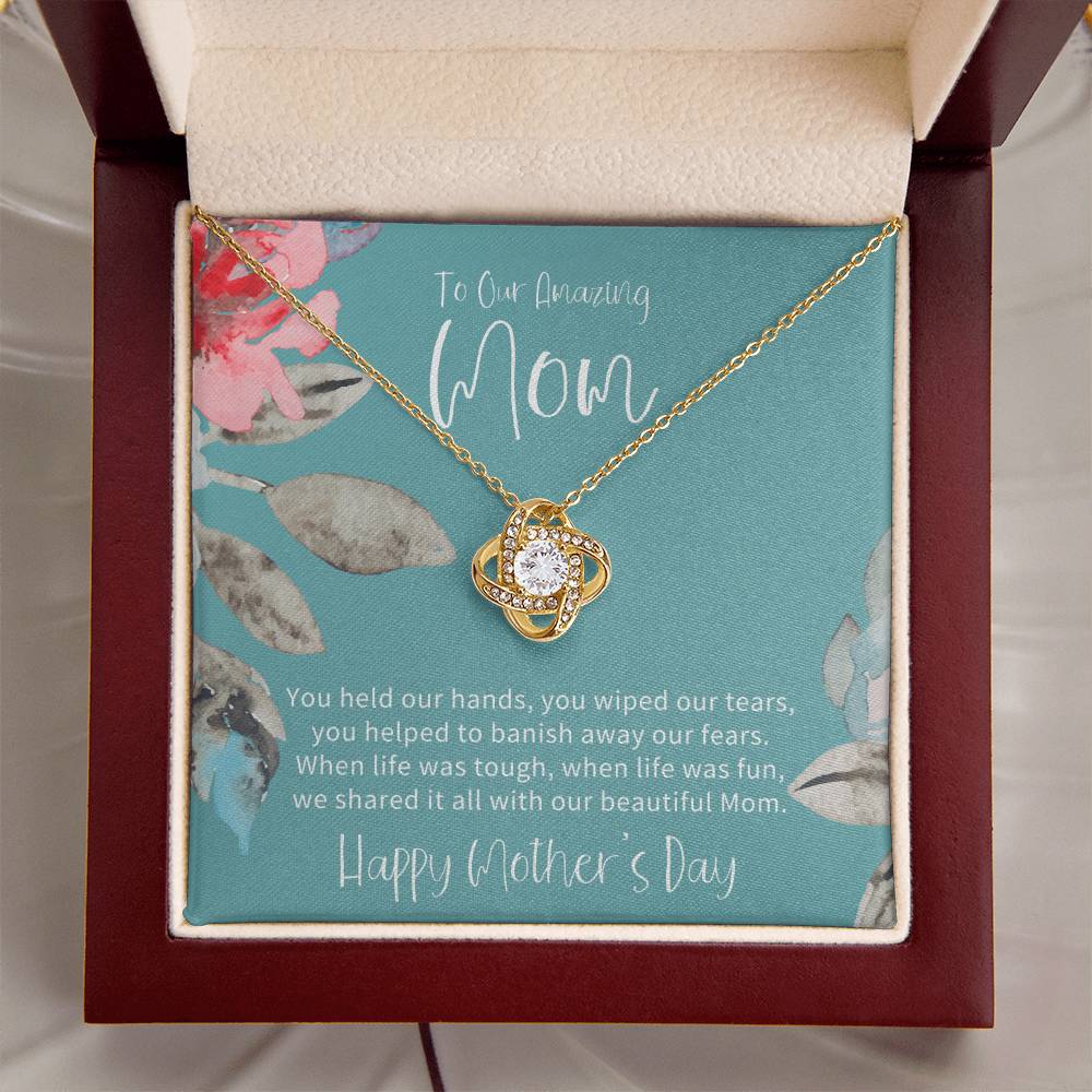To Our Amazing Mom Mothers Day Gift From Children Gift For Mom On Mothers Day Sentimental Gift For Mom Mom Gift From Sondaughter Love Knot Necklace