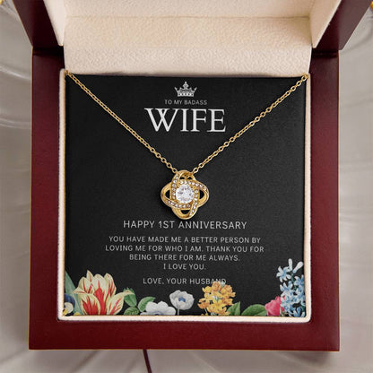 1 Year Anniversary Gift For Wife 1 Year Anniversary Gifts 1 Year Wedding Anniversary Gift Ideas 1St Wedding Anniversary Gift F(8) Love Knot Necklace