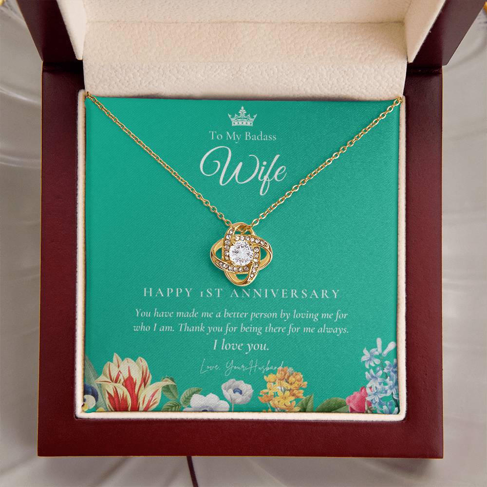 1 Year Anniversary Gift For Wife 1 Year Anniversary Gifts 1 Year Wedding Anniversary Gift Ideas 1St Wedding Anniversary Gift F(7) Love Knot Necklace