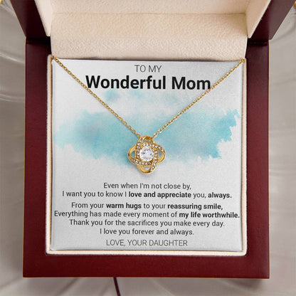Gift For Mom - Warm Hugs - Love Knot Love Knot Necklace