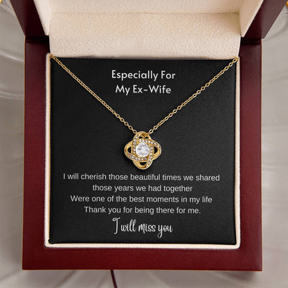 Ex-Wife Divorced Departing Gift Former Wife For My Ex Birthday Mother's Day Breakup Gift Friendship P Love Knot Necklace
