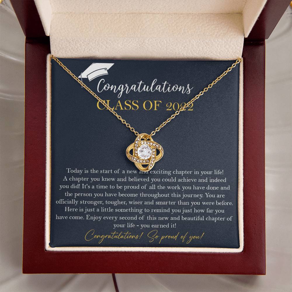 Class Of 2022 Graduation Gift Necklace Graduation Gift F Love Knot Necklace
