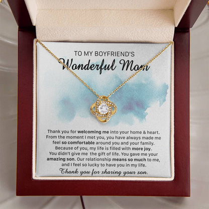 Gift For Boyfriend's Mom Comfortable More Joy Love Knot Necklace Love Knot Necklace