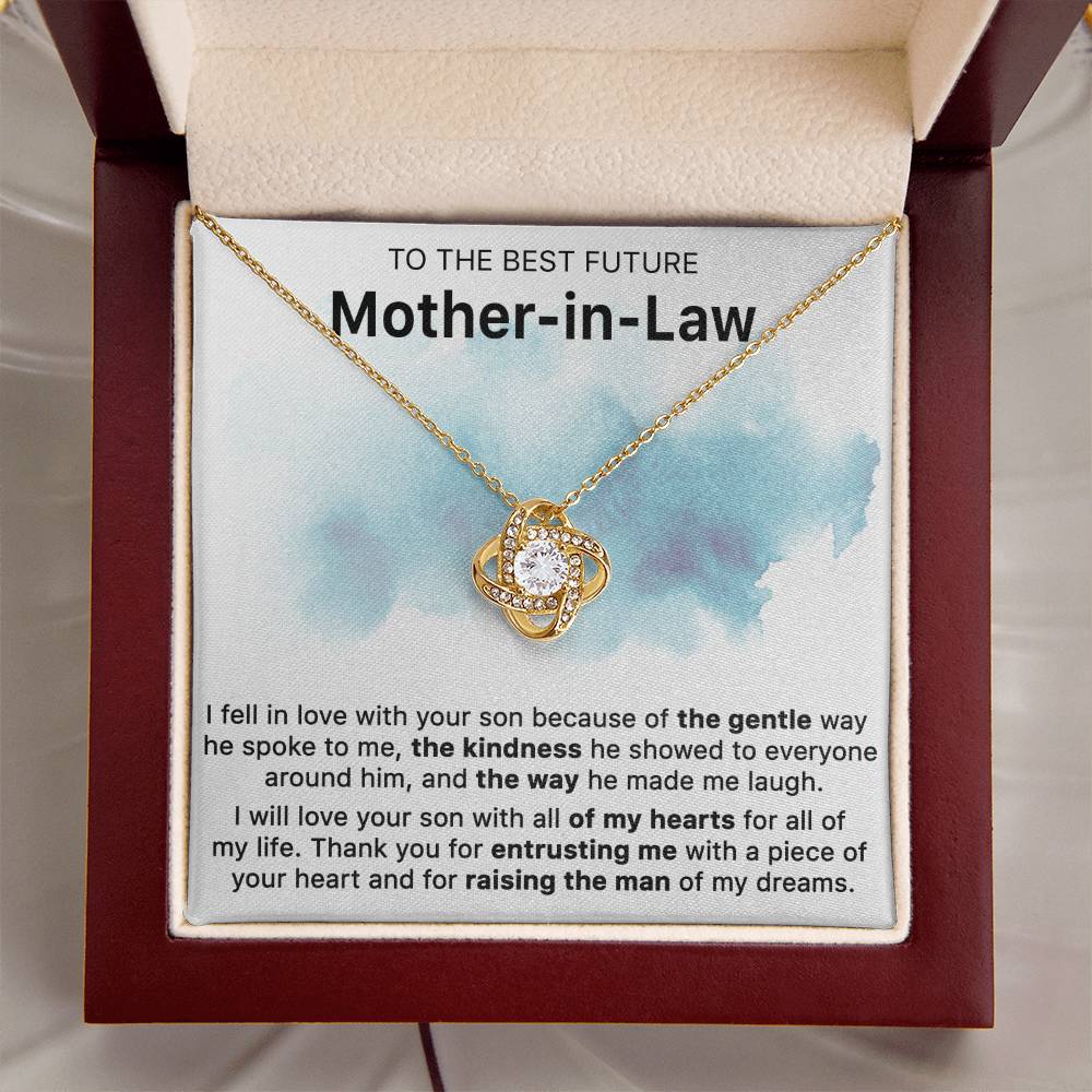Gift For Future Mother-In-Law Lux Gentle I Will Love Knot Necklace Love Knot Necklace
