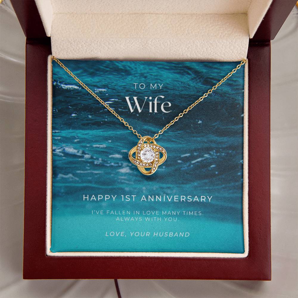 1 Year Anniversary Gift For Wife 1 Year Anniversary Gifts 1 Year Wedding Anniversary Gift Ideas 1St Wedding Anniversary Gift F Love Knot Necklace