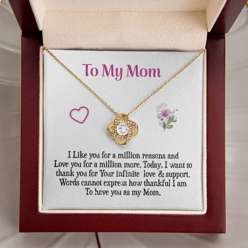 Gift For Mom - Love Knot Necklace Love Knot Necklace