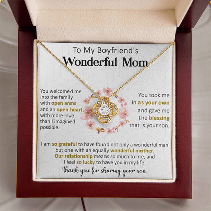 Gift For Boyfriend's Mom Welcomed Equally Wonder Mother Love Knot Necklace Love Knot Necklace