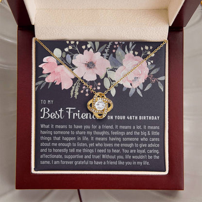 Gift For Best Friend 46Th Birthday 46Th Birthday Gift For Her Meaningful Best Friend 46Th Birthday Necklace Unique Gifts 46Th Bi Love Knot Necklace