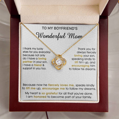 Gift For Boyfriend's Mom - His Dream - Love Knot Love Knot Necklace
