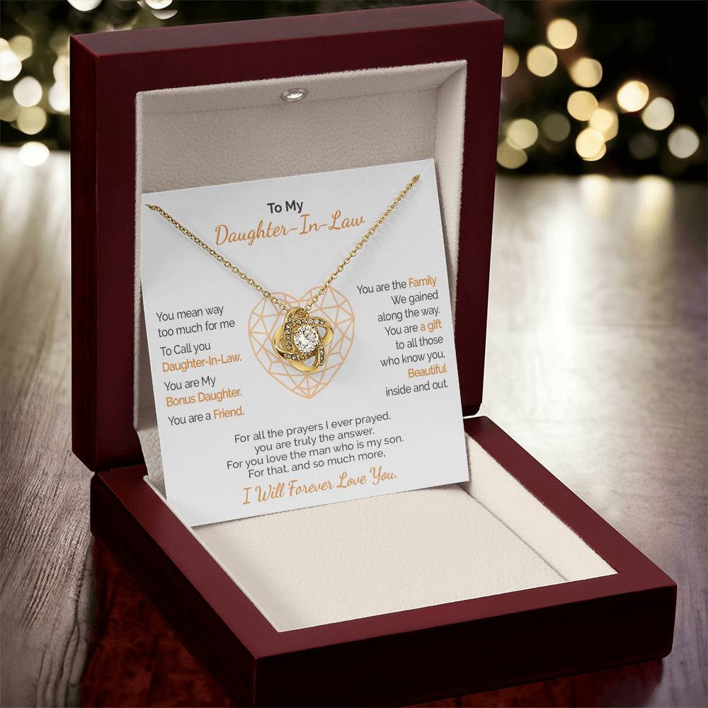 A Gift For Daughter-In-Law  - You Are Truly The  Love Knot Necklace