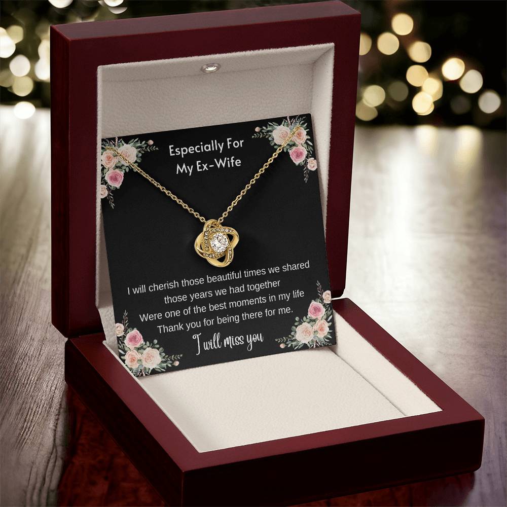 Ex-Wife Divorced Departing Gift Former Wife For My Ex Birthday Mother's Day Breakup Gift Friendship Pr Love Knot Necklace