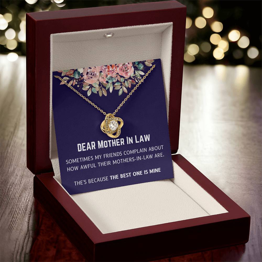 Best Mother In Law Is Mine Love Knot Necklace