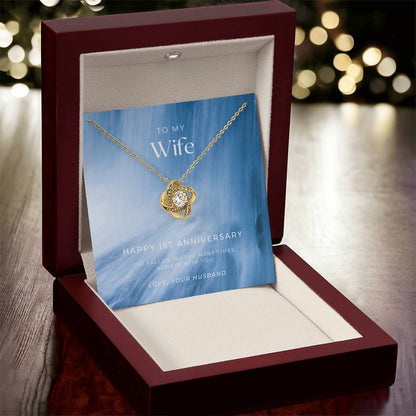 1 Year Anniversary Gift For Wife 1 Year Anniversary Gifts 1 Year Wedding Anniversary Gift Ideas 1St Wedding Anniversary Gift F(3) Love Knot Necklace