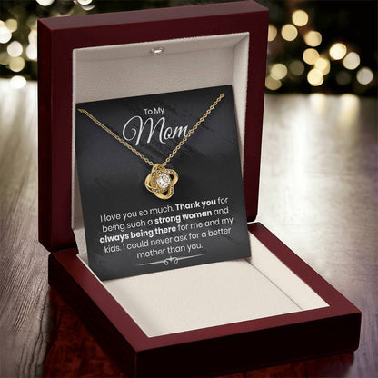Almost Gone To My Mom - I Love You So Much - The Love Knot Necklace Love Knot Necklace