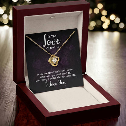 To The Love Of My Life Customize Gift Love Gifts For Her Christmas Gift For Wife Who Has Everything Gifts For Wife Romantic Love Knot Necklace