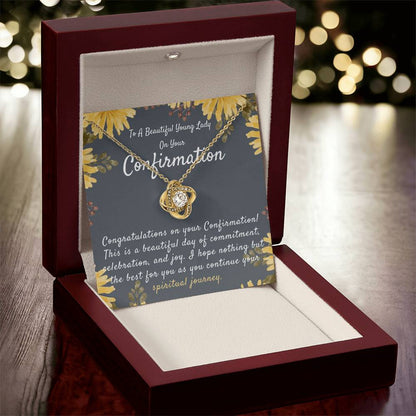 Confirmation Gift For Girls Confirmation Granddaughter Goddaughter Confirmation Confirmation Gift Ideas For Girls Catholic Confirmation Love Knot Necklace