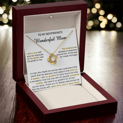 Gift For Boyfriend's Mom Gentle Way Arms Of Queen Love Knot Necklace Love Knot Necklace