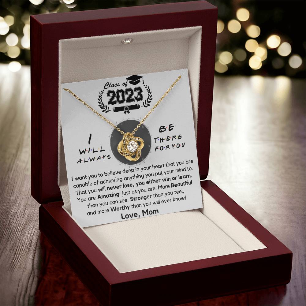 Class Of 2023 Graduation Gift Necklace Fr Love Knot Necklace