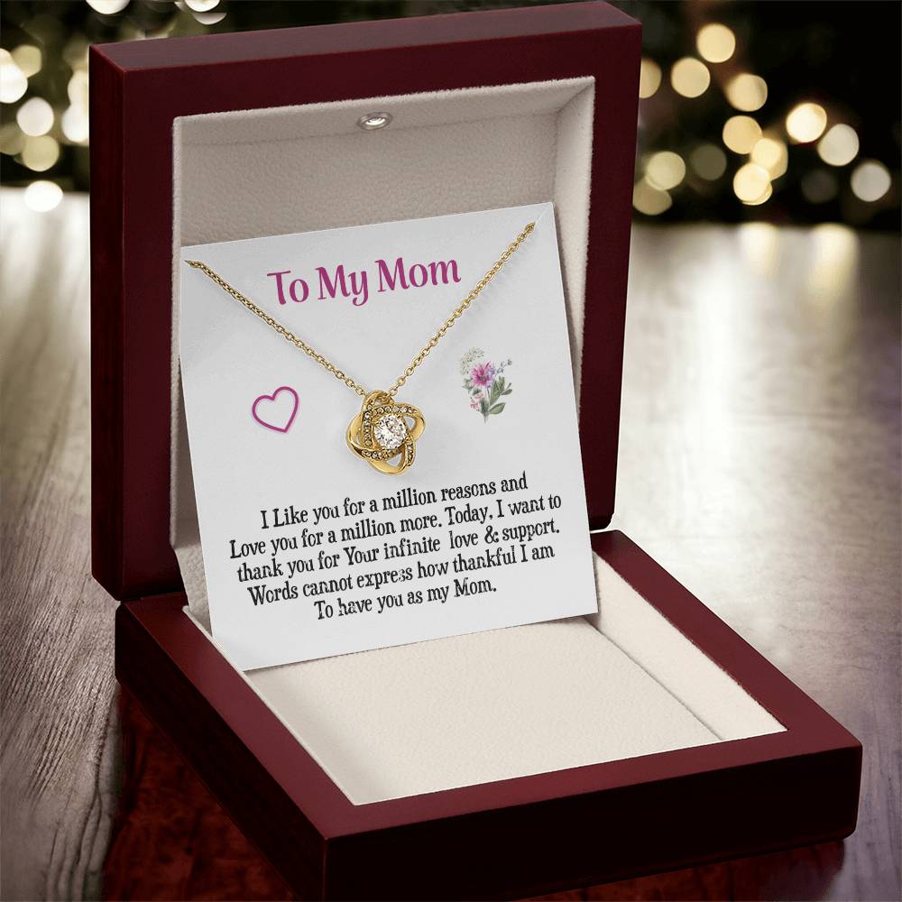 Gift For Mom - Love Knot Necklace Love Knot Necklace