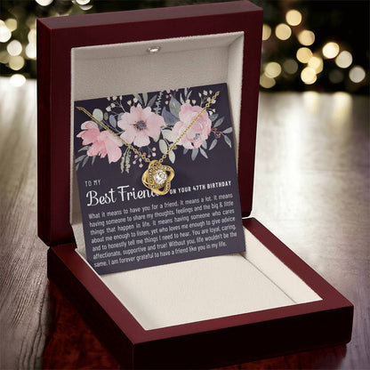 Gift For Best Friend 47Th Birthday 47Th Birthday Gift For Her Meaningful Best Friend 47Th Birthday Necklace Unique Gifts 47Th Bi Love Knot Necklace