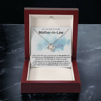 Gift For Future Mother-In-Law Lux Gentle I Will Love Knot Necklace Love Knot Necklace