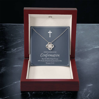 Confirmation Gift For Young Ladies Confirmation Granddaughter Love Knot Necklace Confirmation Gift Ideas For Girls Catholic Confirmation 1 Love Knot Necklace
