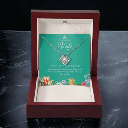 1 Year Anniversary Gift For Wife 1 Year Anniversary Gifts 1 Year Wedding Anniversary Gift Ideas 1St Wedding Anniversary Gift F(7) Love Knot Necklace