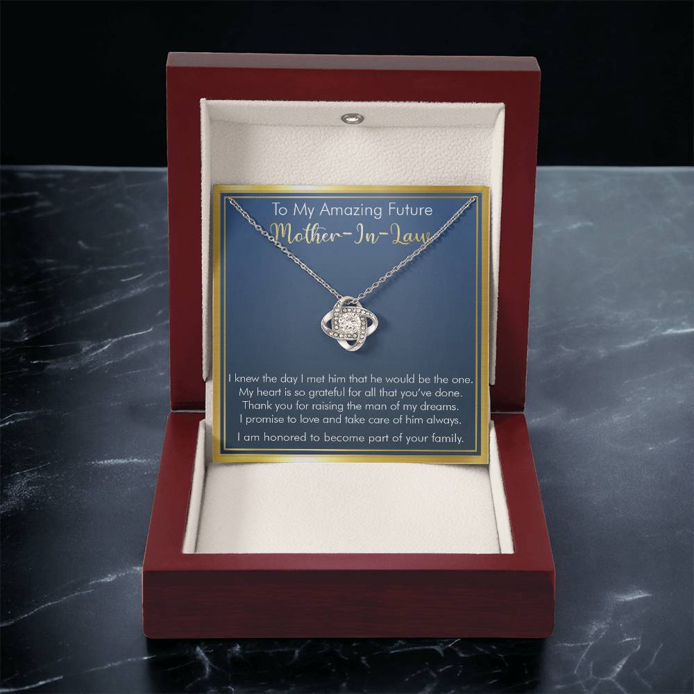 Gift For Future Mother-In-Law - Part Of Your Family - Love Knot Love Knot Necklace