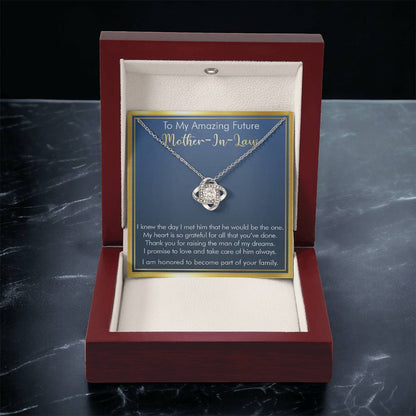 Gift For Future Mother-In-Law - Part Of Your Family - Love Knot Love Knot Necklace