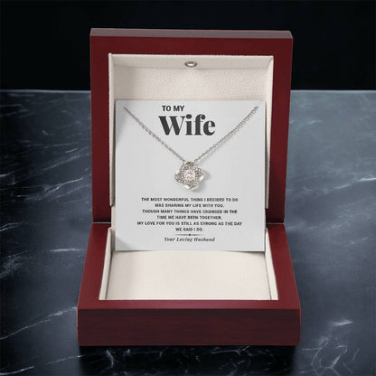 To My Wife- The Most Wonderful Love Knot Necklace