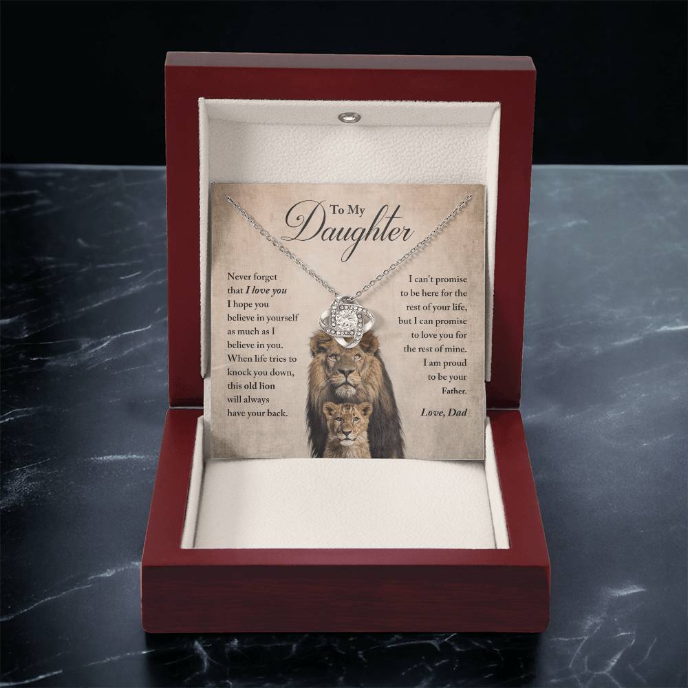 Daughter - Believe In Yourself - Ne Love Knot Necklace