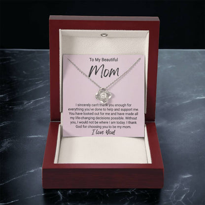 Gift For Mom - Love Knot Necklace 7 Love Knot Necklace