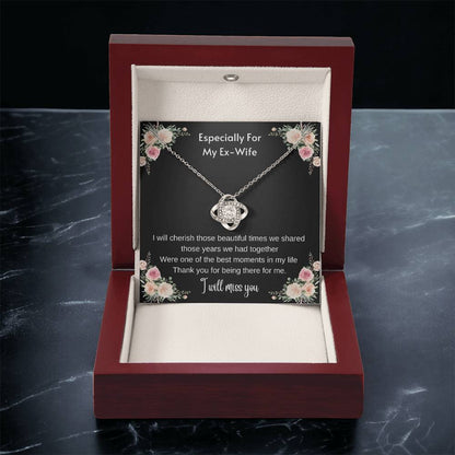 Ex-Wife Divorced Departing Gift Former Wife For My Ex Birthday Mother's Day Breakup Gift Friendship Pr Love Knot Necklace