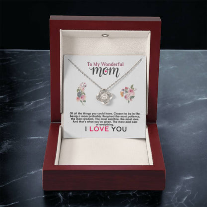 Gift For Mom - Love Knot Necklace 3 Love Knot Necklace