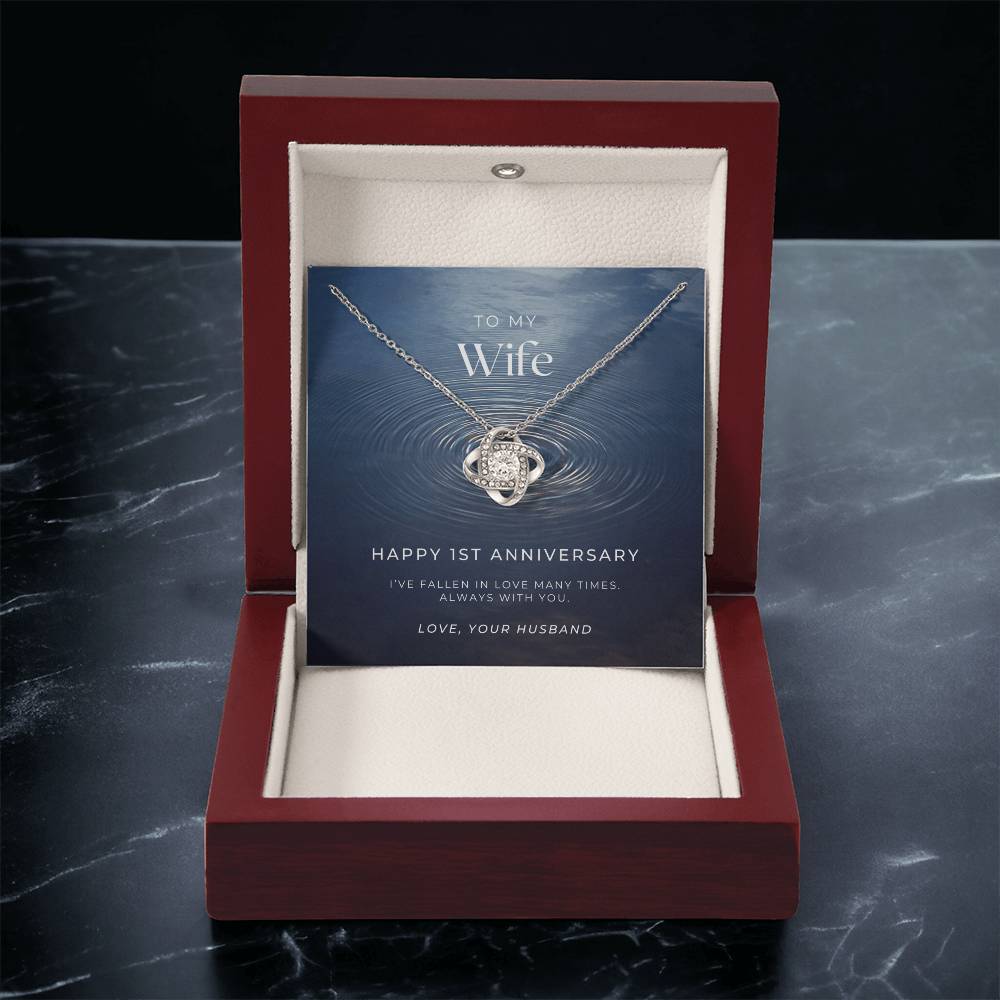 1 Year Anniversary Gift For Wife 1 Year Anniversary Gifts 1 Year Wedding Anniversary Gift Ideas 1St Wedding Anniversary Gift F(4) Love Knot Necklace