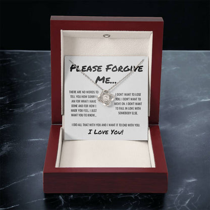 Forgive Me Apology Ne Love Knot Necklace
