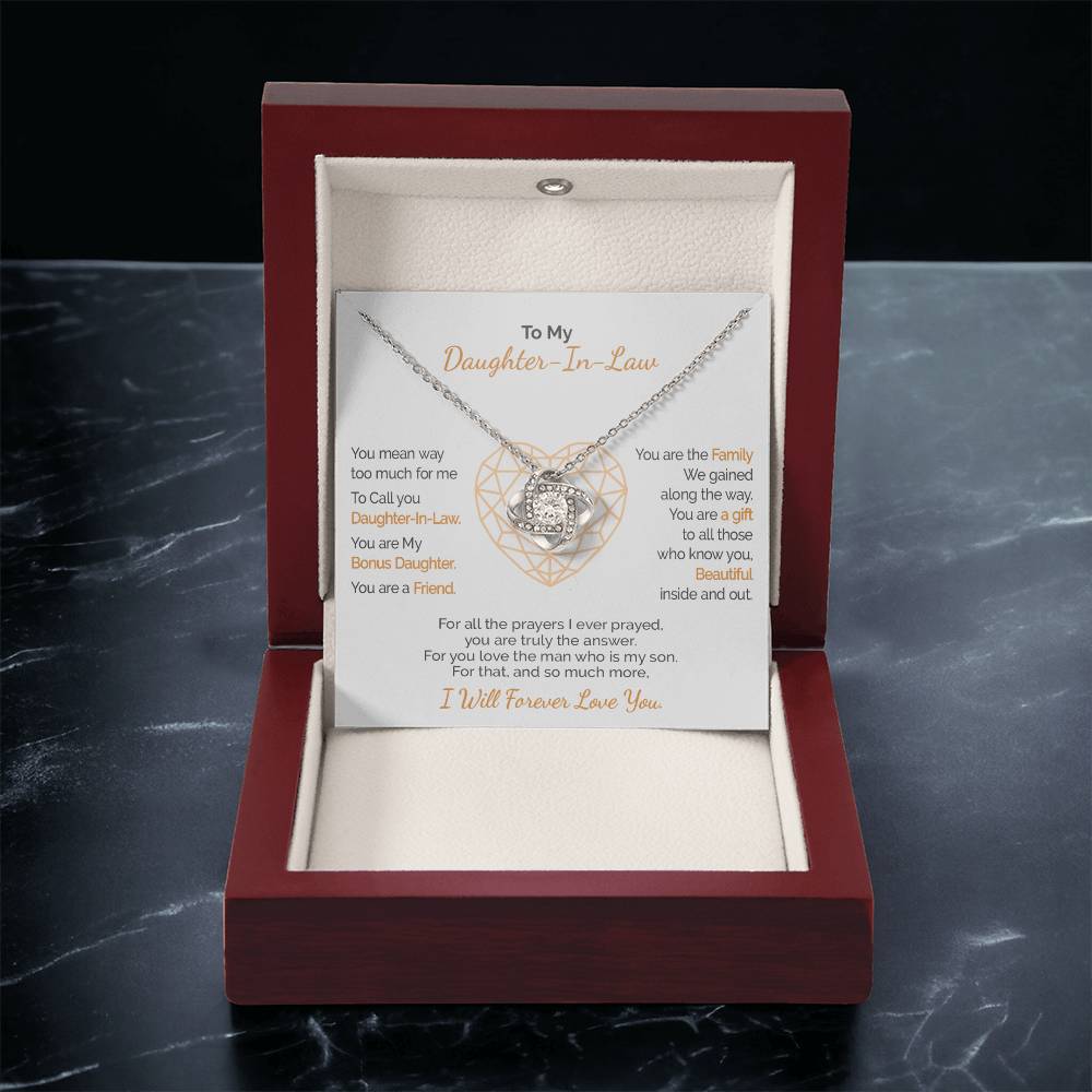 A Gift For Daughter-In-Law  - You Are Truly The  Love Knot Necklace