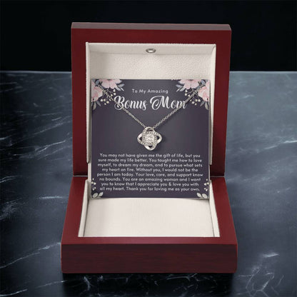 Amazing Bonus Mom Gift Mothers Day Gift For Step Mom Stepmom Birthday Gift Jewelry Gift For Bonus Mom From Stepsonstepdaughter Love Knot Necklace