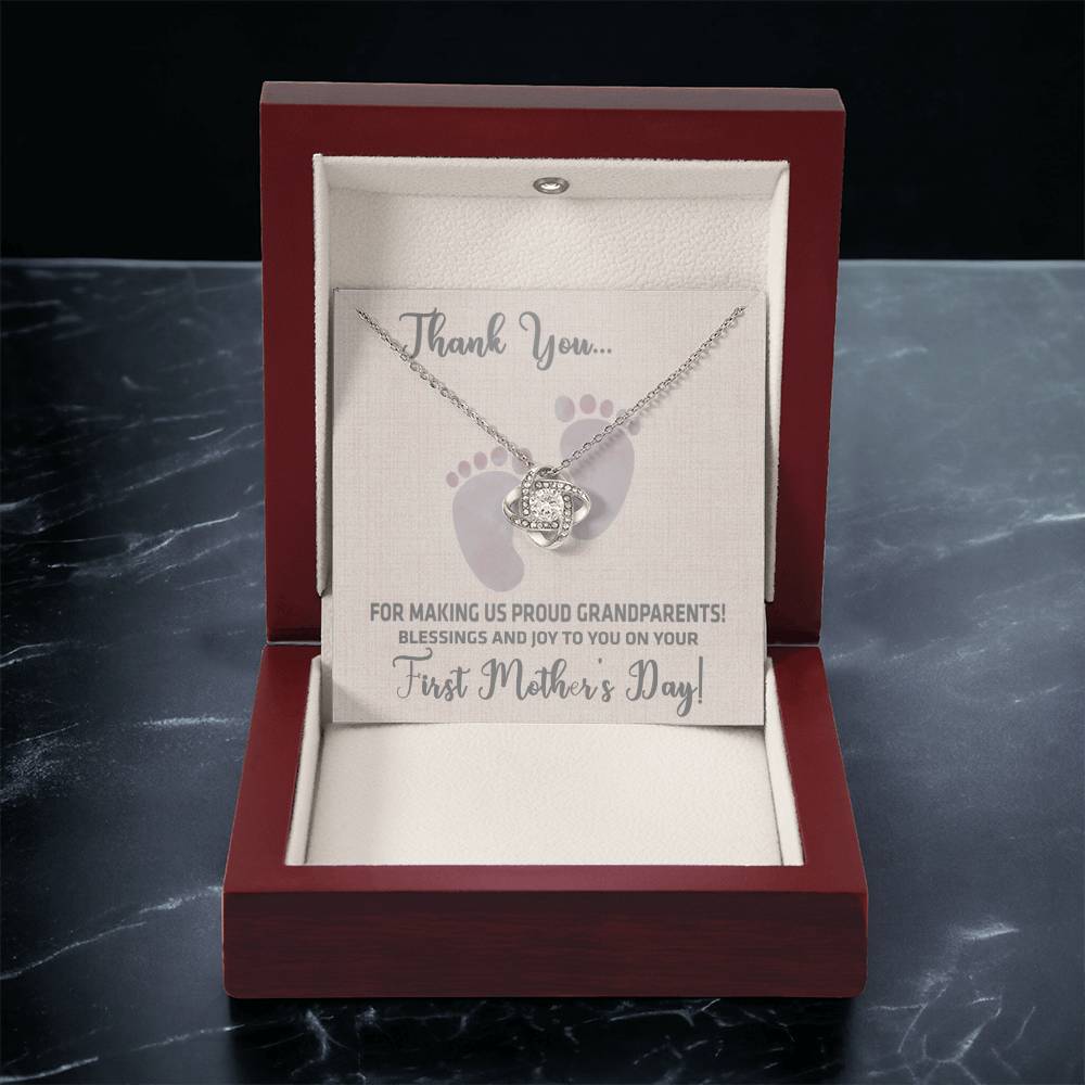 First Mothers Day Necklace Love Knot Necklace