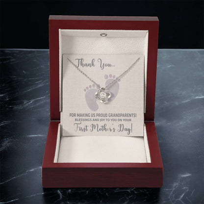 First Mothers Day Necklace Love Knot Necklace