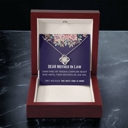 Best Mother In Law Is Mine Love Knot Necklace