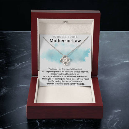 Gift For Future Mother-In-Law Loved First Love Knot Necklace Love Knot Necklace