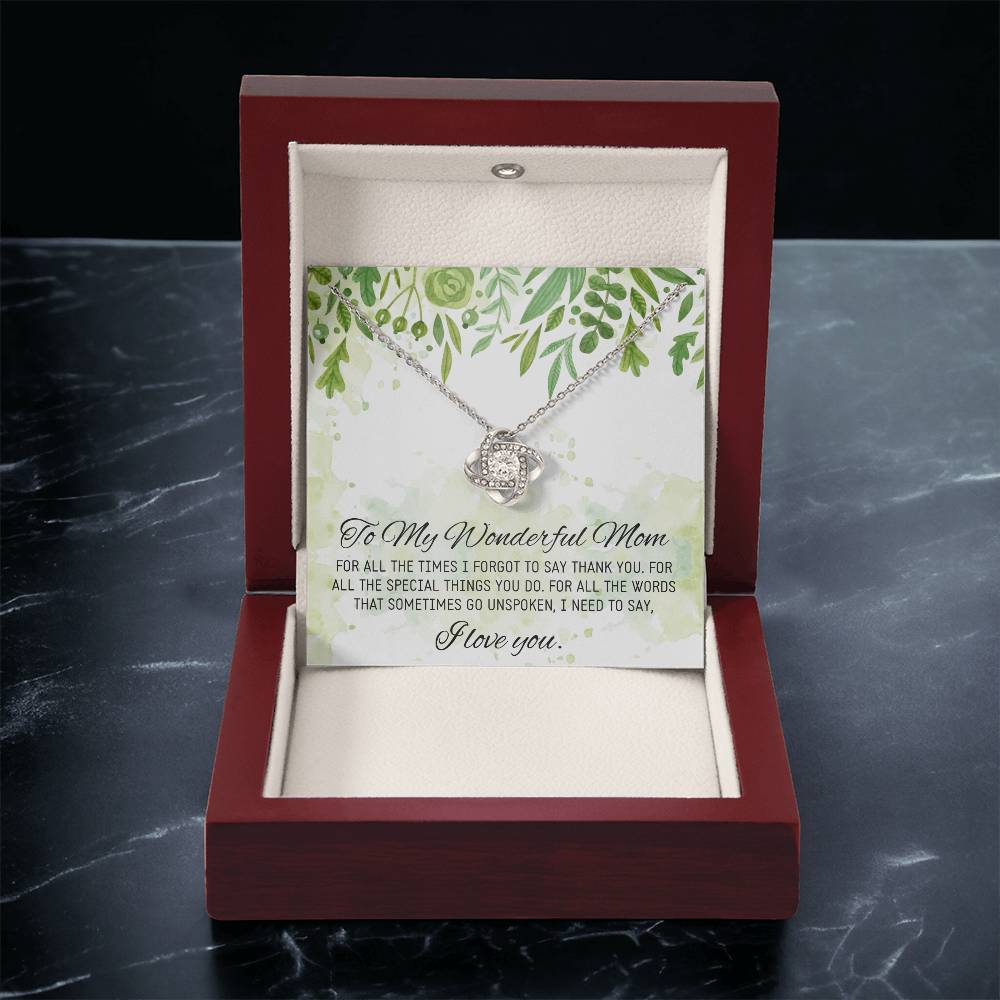 Gift For Mom Birthday Mothers Day Gift Idea From Daughter Mom Wedding Gift From Bride Mother Of The Groom Gift Mothers Day Necklaces Love Knot Necklace