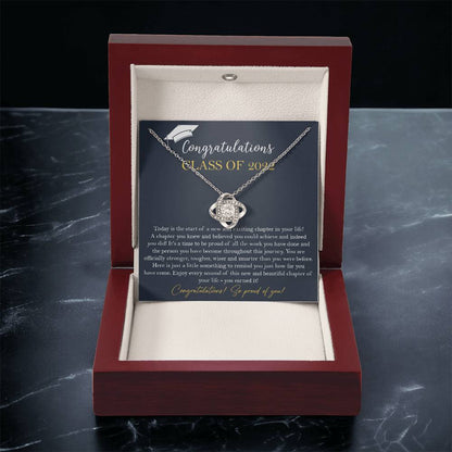 Class Of 2022 Graduation Gift Necklace Graduation Gift F Love Knot Necklace