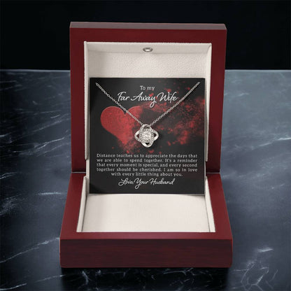 To My Wife Necklace - Anniversary Gift For Wife Birthday Gift For Wife Gift For Wife Necklace For Wife Gift For Wife Birthday Love Knot Necklace