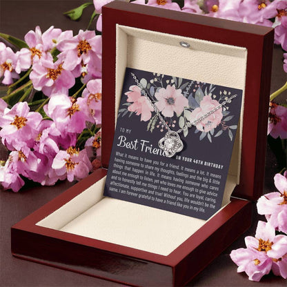 Gift For Best Friend 46Th Birthday 46Th Birthday Gift For Her Meaningful Best Friend 46Th Birthday Necklace Unique Gifts 46Th Bi Love Knot Necklace