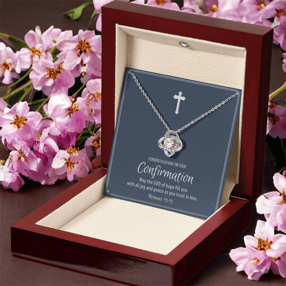 Confirmation Gift For Young Ladies Confirmation Granddaughter Love Knot Necklace Confirmation Gift Ideas For Girls Catholic Confirmation Love Knot Necklace