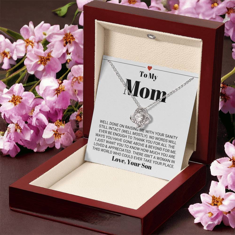 Funny Heartwarming Mother's Day Gift Love Knot Necklace