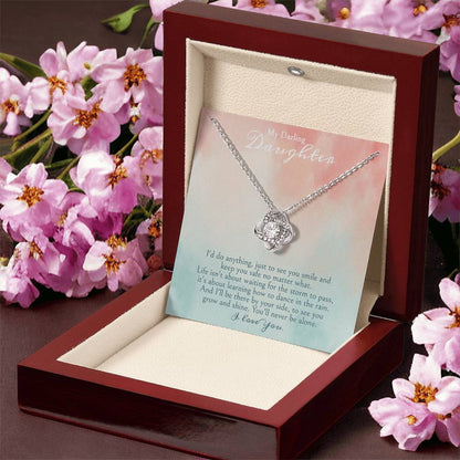 A Gift For A Daughter Love Knot Necklace - My Darling Daughter. Love Knot Necklace